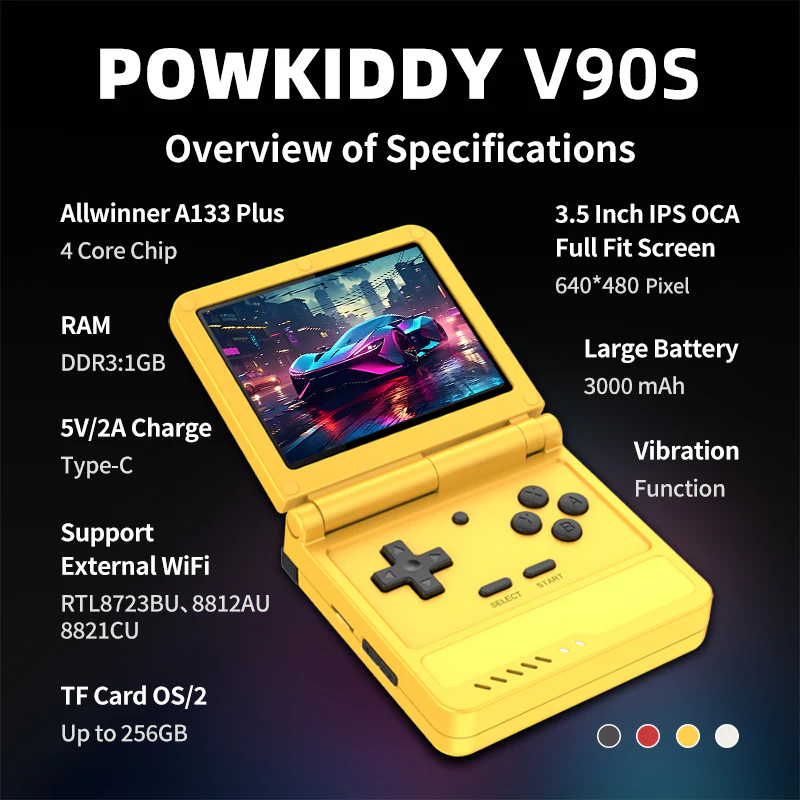 Powkiddy V90 64GB ゲーム機 POWKIDDY V90S Handheld – keepretro